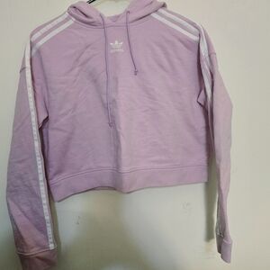 Adidas Purple Cropped Hoodie